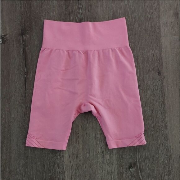 Women's High-Rise Seamless Biking Running Yoga  Shorts- JoyLab Pink Small - Picture 2 of 7